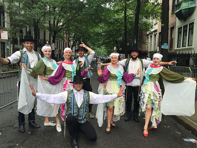 Mazal Tov Show, NYC Jewish Bottle Dancers, Celebrate Israel Parade NYC 2016
